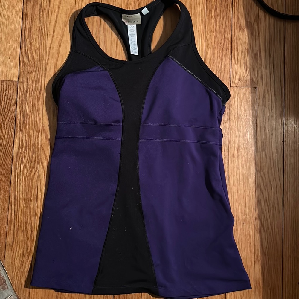 Athleta Purple and Black Tennis tank